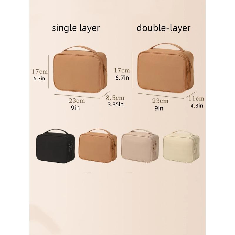 1pcs Toilet and Beauty Tool Storage Bag with Partition, Portable Oxford Cloth, Fashionable Outdoor Portable Makeup Bag