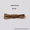 Waxed Leather Round Shoelaces for Casual Shoes and Boots (Black & White) Customizable