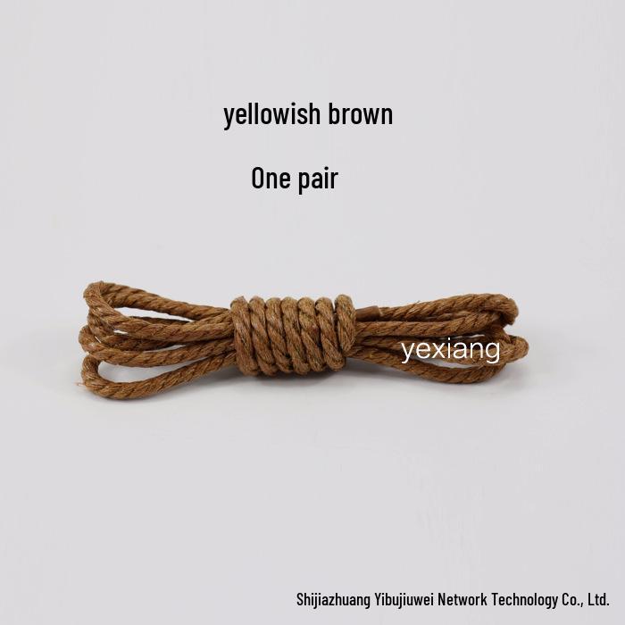 Waxed Leather Round Shoelaces for Casual Shoes and Boots (Black & White) Customizable