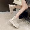 Waterproof Platform Anti-slip Wear-resistant Short Boots Summer New Round Head Mesh Cloth Breathable Rear Zipper Women Shoes