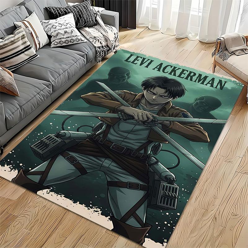 Levi Ackerman Anime Character suitable as a non-slip mat for the living room or bedroom sofa