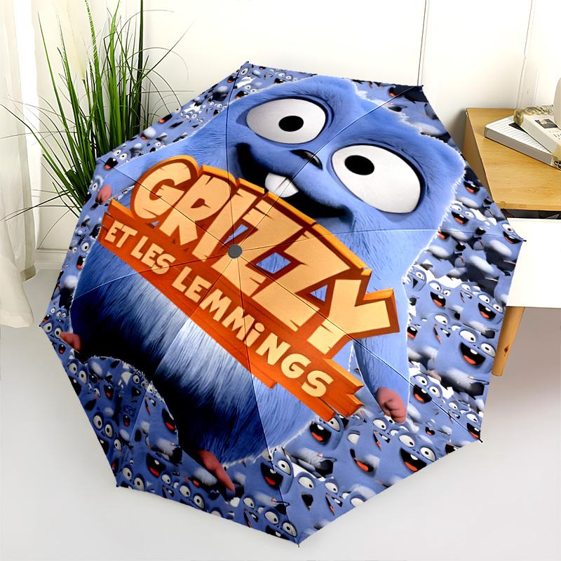 Grizzly Cubs Folding Umbrella Portable Durable Three Folds Travel Umbrella Light