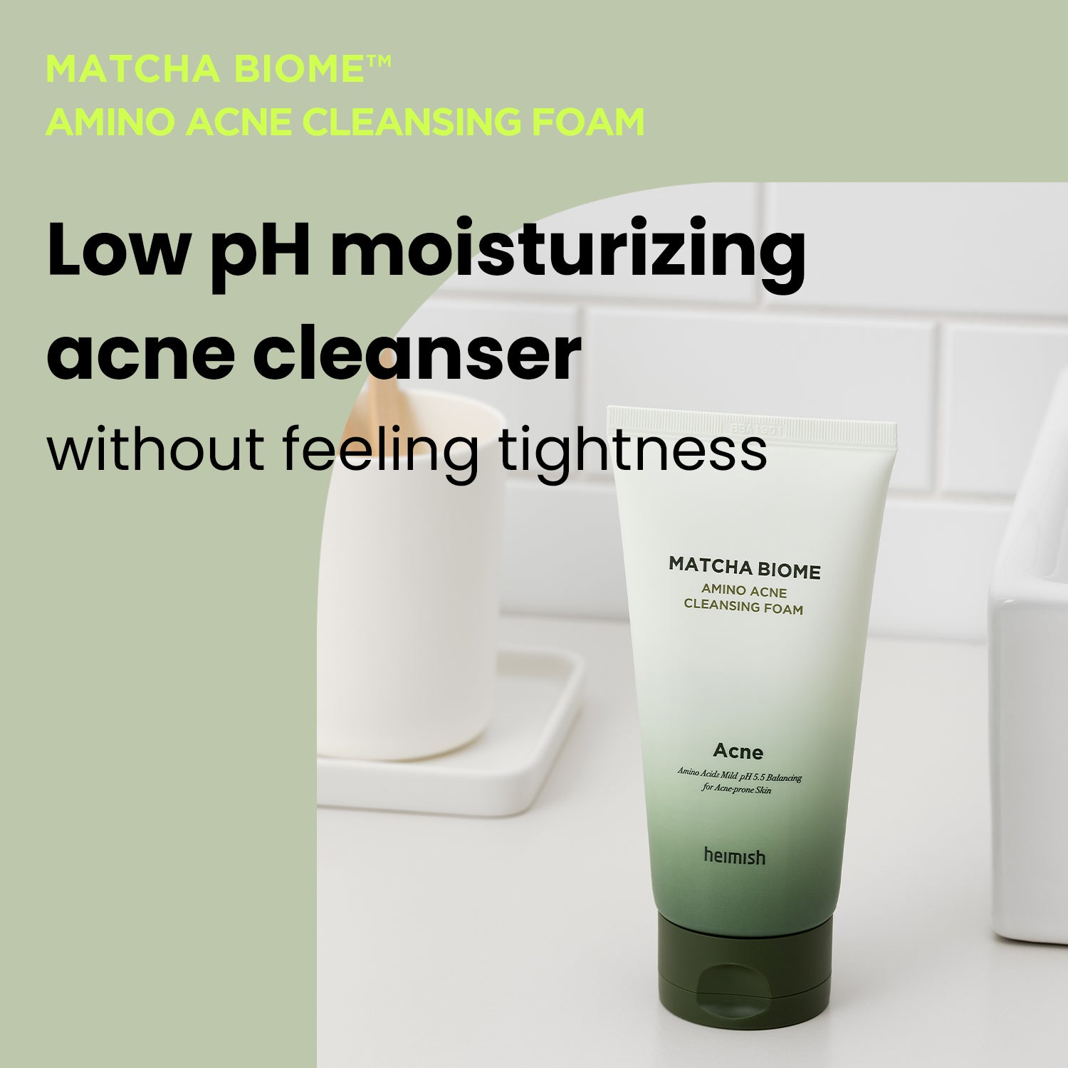 

heimish Matcha Biome Amino Acne Cleansing Foam 150ml + RANDOM GIFT