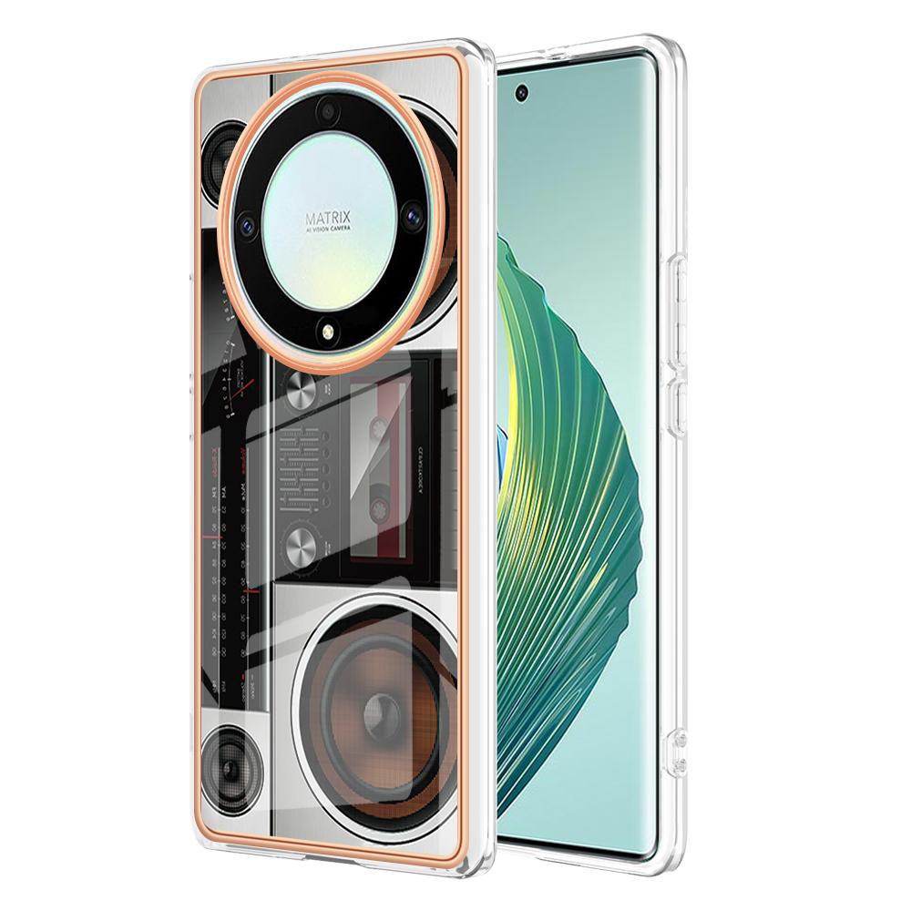 YB IMD Series-19 Style D For Honor X40 5G/X9a 5G/Magic5 Lite 5G IMD Pattern Anti-drop Cover 2.0mm TPU Electroplating Phone Case