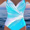 1011 Popular Swimsuit Sexy Slant Strips Cross Pleated Thread Lace Up One-piece Bikini Swimsuit