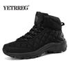 Winter Anti-Rutsch Herrenstiefel Outdoor Leder Wanderstiefel Atmungsaktive Herren Wüstenstiefel Bequeme Stiefeletten Herren Arbeitsschuhe