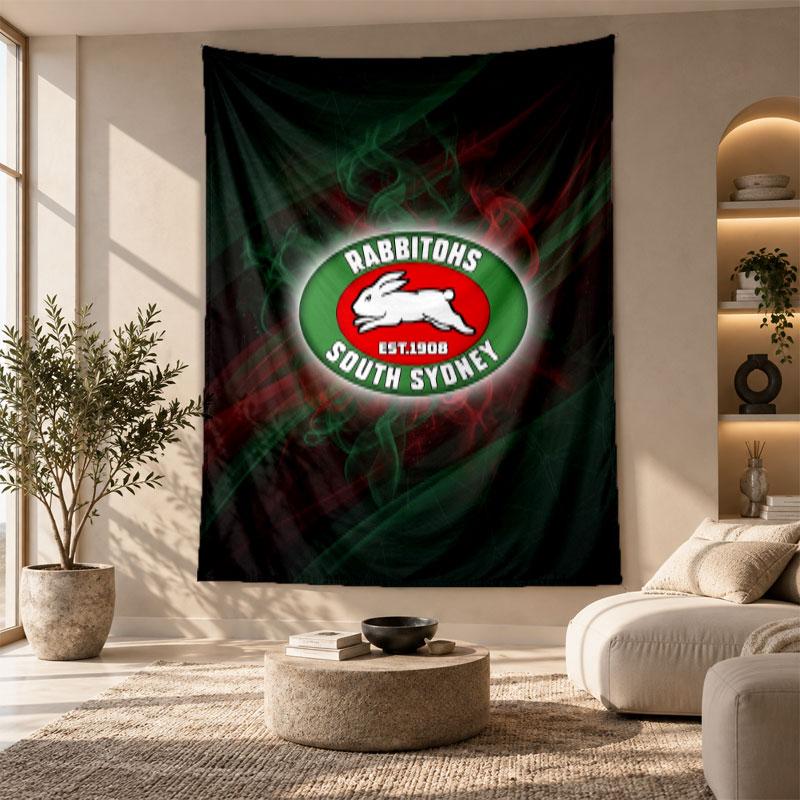 Decorative Tapestry,South Sydney Rabbitohs Printed Wall Art, Lightweight Wall Hanging For Bedroom Background