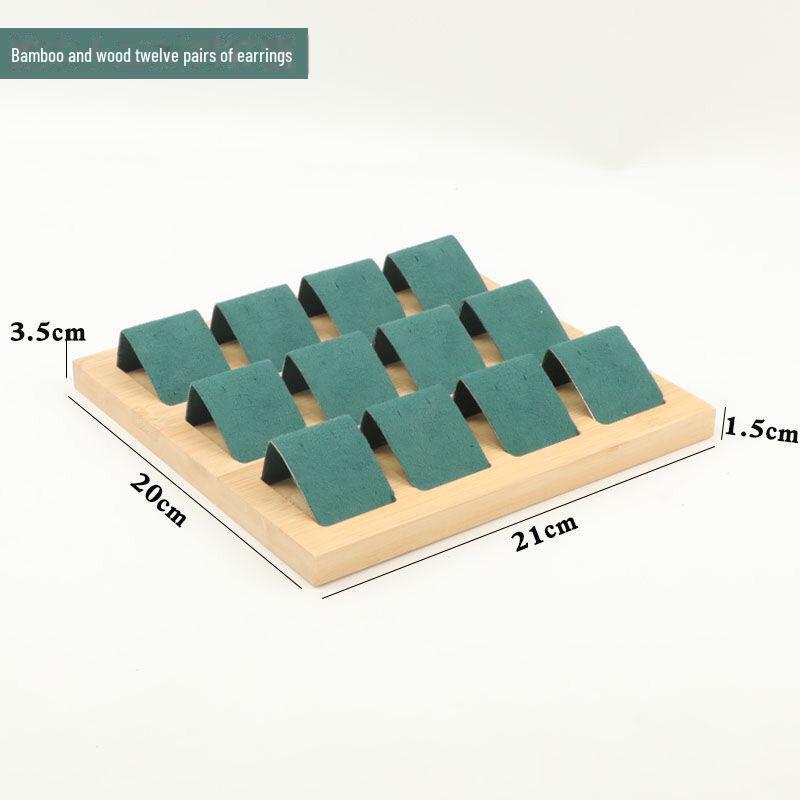 Tavă și suport mobil pentru afișarea cerceilor din bambus