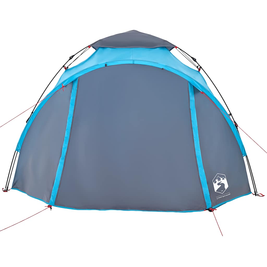 Dome Camping Tent for 3 Persons Blue Quick Release