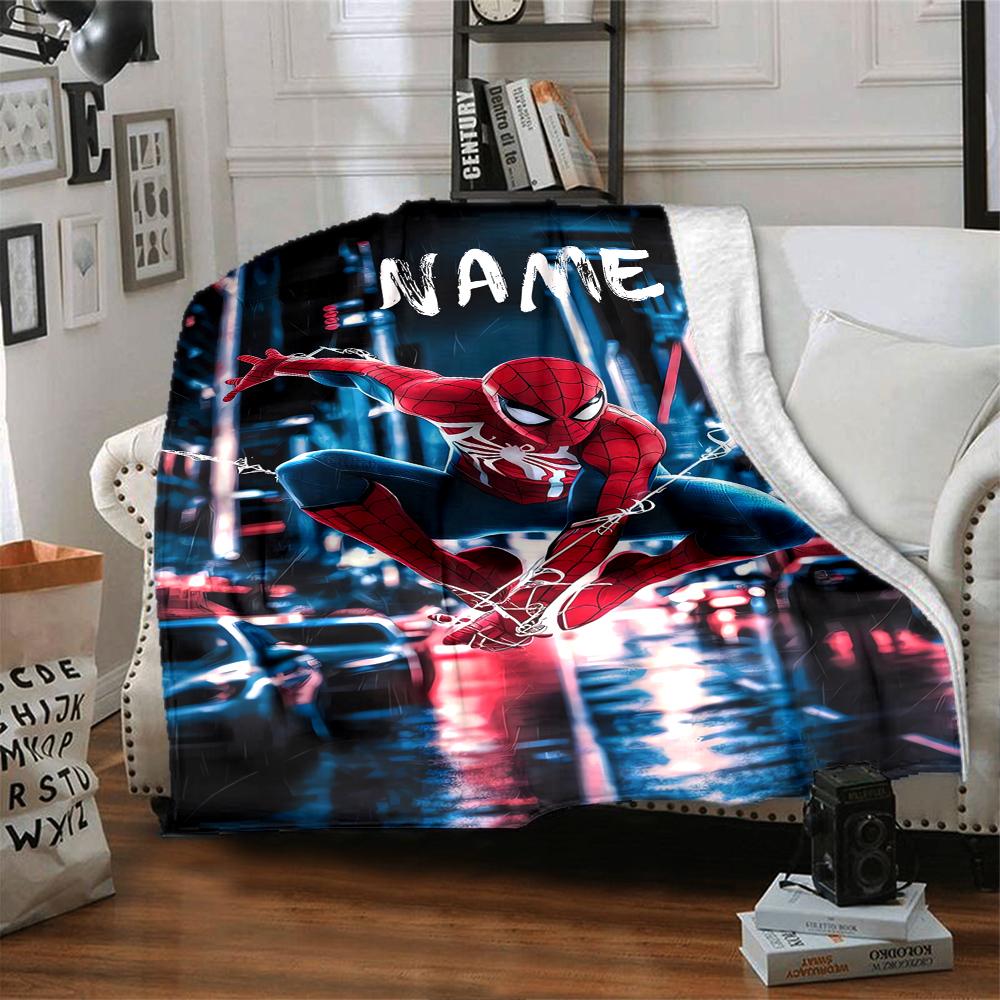 Custom Name "Captain America: Thunderous Hero" blanket for Couch & Bed, Plush Cozy Fuzzy Blanket Super Soft & Warm Blankets for Fall and Winter. 09082