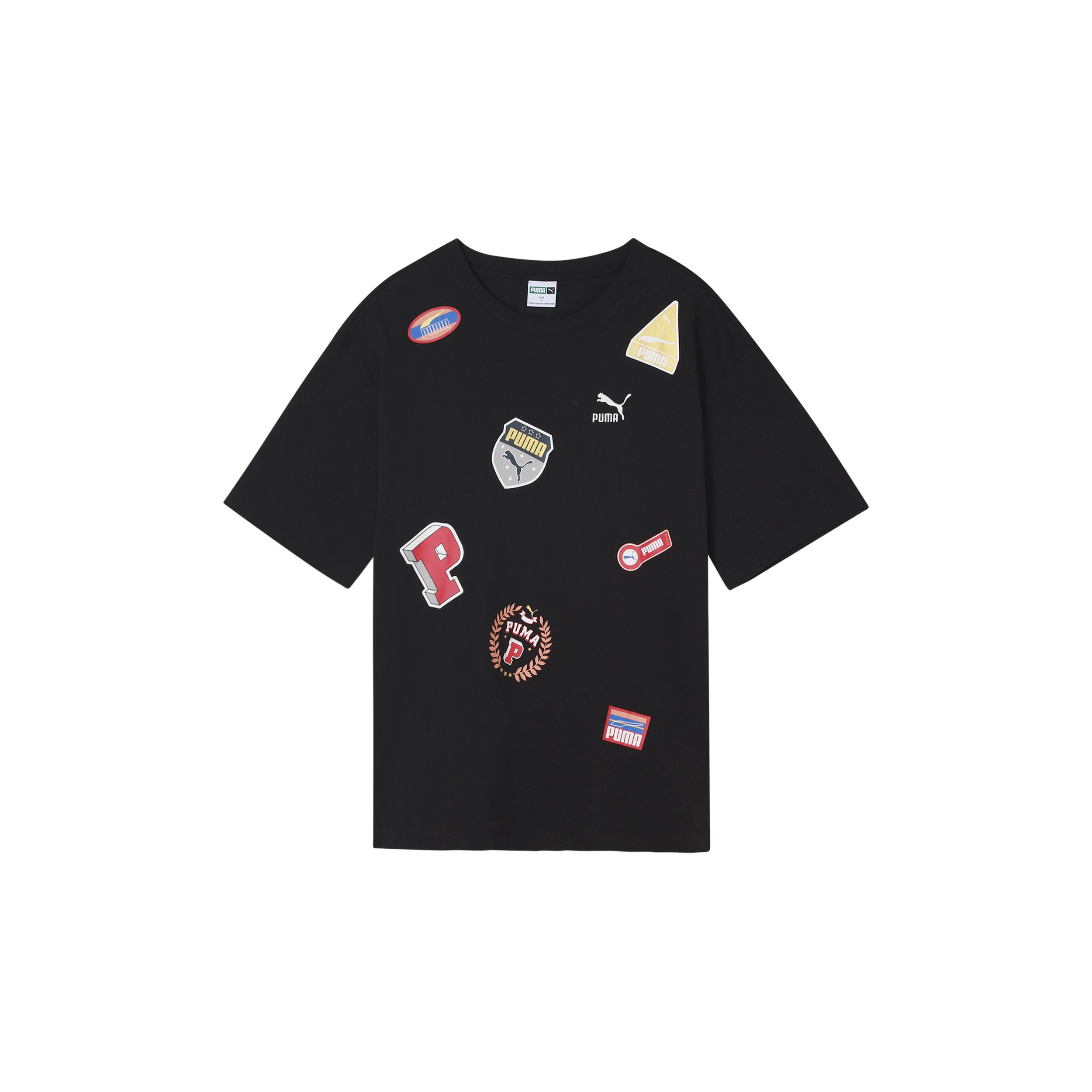 

New PUMA Drop Shoulder Sleeve T Shirt Unisex Black 623248-01 M