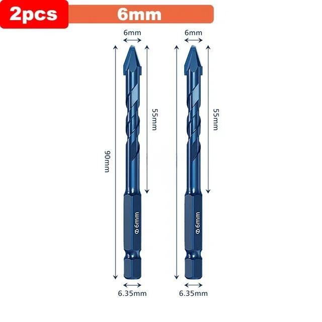 Tile Bits High Hardness Eccentric Drill Precision Drilling 6/8/10/12mm Glass Tile Ceramic Punching Rock Slab Triangle Drill Bits