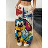 Women's Fashion Casual Wide-leg Pants Trousers Drawstring Elastic Waist Spring and Autumn Sweatpants