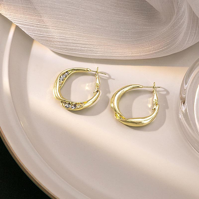 

Роскошные бриллиантовые геометрические серьги для женщин, дизайн в виде серебряной иглы Model E4505-1