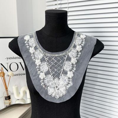Source White Bead Collar Decoration With Dress Top Neckline Accessories
