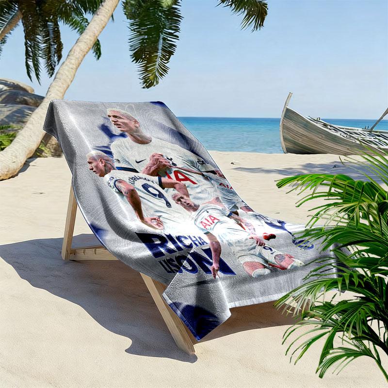 The Spurs Print Beach Towel, Large Soft Quick Dry Towel for Beach Camping Swimming