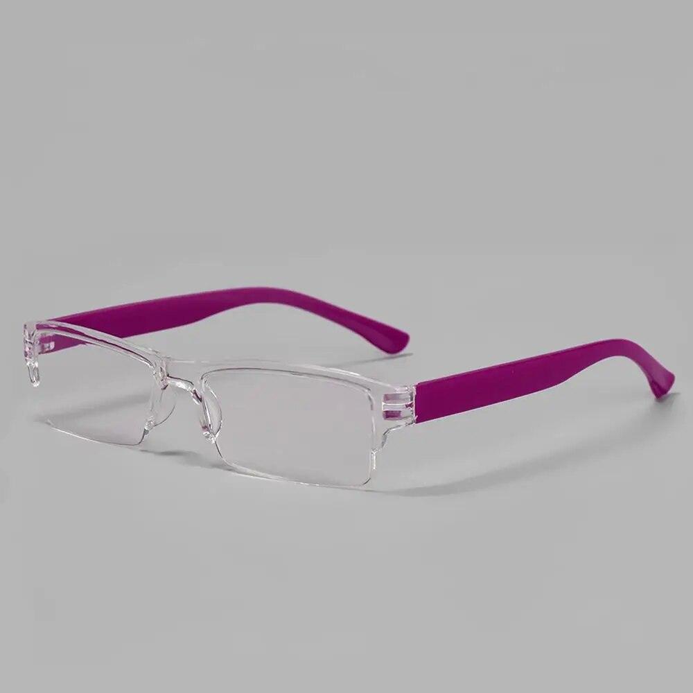 Light Resin Reading Glasses Half Frame Clear Lens 1 0 1 5 2 0 2 5 3 0 3 5 4 0 for Men Women Presbyopic Eyewear