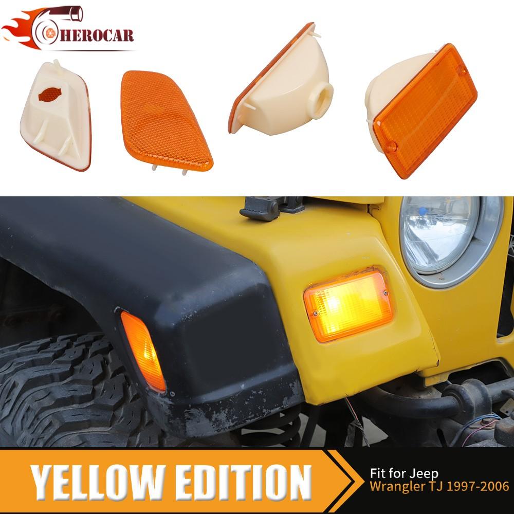 Bumper Sides Lamp & Turn Signal Lights For Jeep Wrangler TJ 1997-06 Accessories