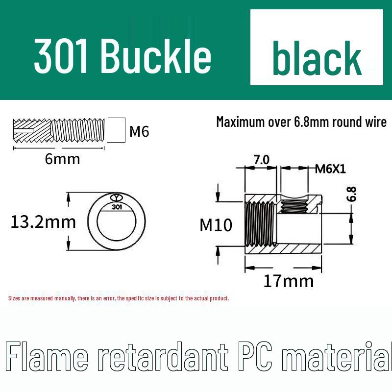 US Standard Anti-Pull Plastic Pendant Light Cord Clip 301 - Fixed Cord Lock & Holder