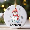 Personalized Ceramic Christmas Ornament Pendant Custom Name Family Xmas Decor Monogram Photography Accessories Keepsake Gifts