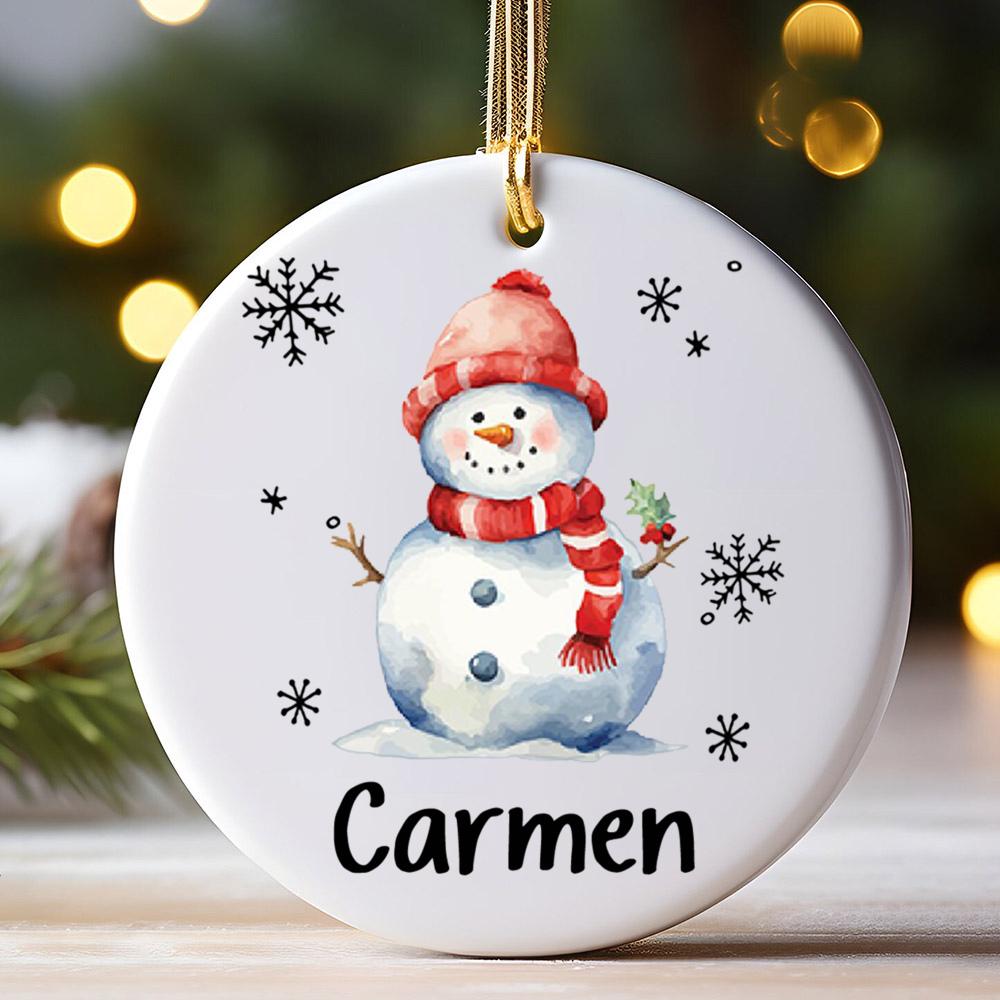 Personalized Ceramic Christmas Ornament Pendant Custom Name Family Xmas Decor Monogram Photography Accessories Keepsake Gifts