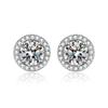 Moissanite Six-Claw Zircon Earrings, S925 Sterling Silver, Women's Fashion