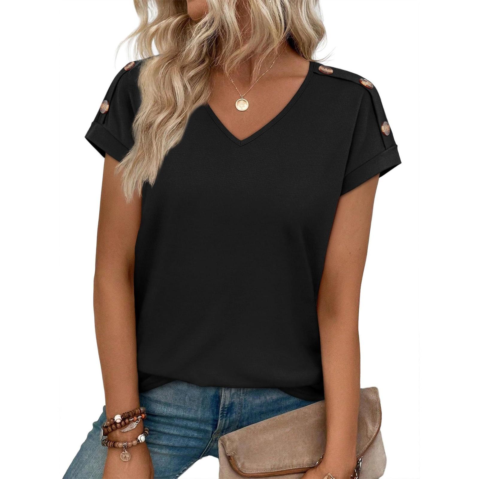 

Women s Casual Short-Sleeve T-Shirt XL чорний