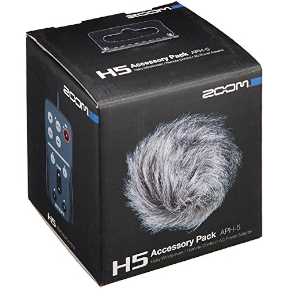 Zoom Zoom H5 Exclusive Accessory Pack, APH-5, Hairy Windscreen, Remote Controller, AC Adapter, US...
