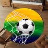 1pc Soccer Goal Round Chair Mat Area Rug - Non-Slip, Floor Mat for Office, Bedroom, Home Decor Christmas Gift P0811225