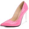 Women Patent Leather Rivet High Thin Heel Shoes Sexy Women Pumps Office Nightclub Evening Party Wedding Banquet High Heels 35-46