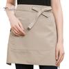 Wasserdichte Unisex-Halbschürze mit Tasche, Kellnerin, Chef-Taillenschürze, resistent, für Restaurant, Café, Schnürung, kurze Schürze