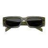Prada Mirror side logo acetate irregular sunglasses men's green
