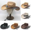 Traditional Ethnic Style Western Cowboy Hat With Sun Protection For Vacation Travel