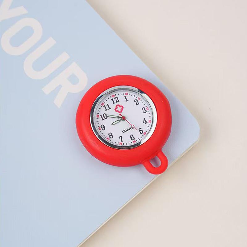 

Nurse Doctor Unisex Colourful Silicone Pocket Watches Clock Head Face Parts For Badge Reel Keychains Lanyards Key Rings Rope красный