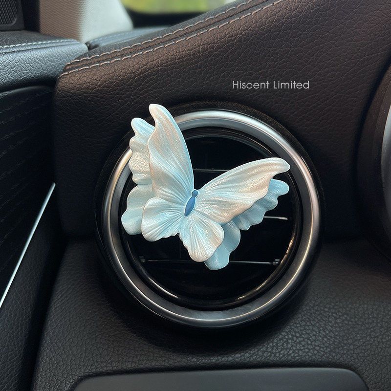 

Butterfly Car Fragrance Diffuser Car Air Vent Decoration Car Perfume Hydrangea Aroma Stone Car Interior Ornament for Women Blue Butterfly - Air Vent Car Freshener