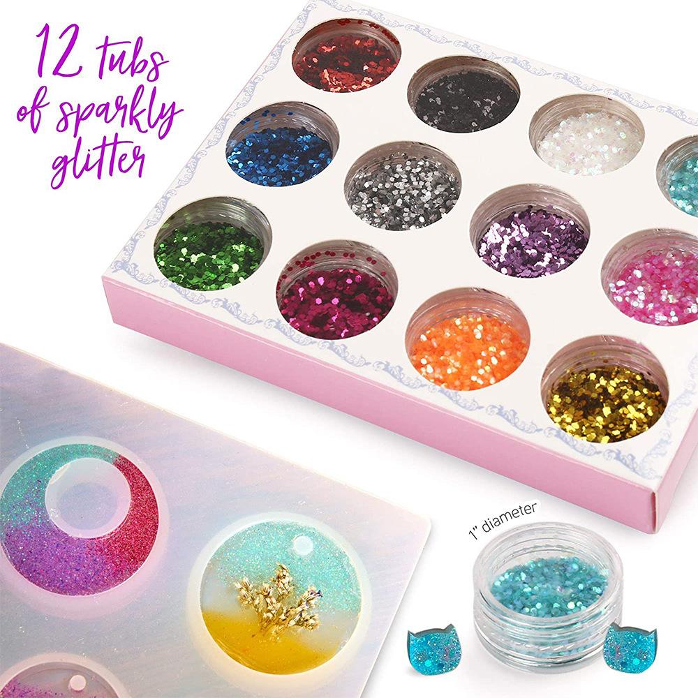 141 Pieces Handmade Diy Crystal Drip Glue Tool Set Bracelet Pendant Earrings Jewelry Silicone Mold Jewelry Set
