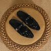 Grape Mother Autumn New Fashion Sparkling Sequins Single Shoes Women's Fashion Wear Comfortable Half To Muller Single Shoes Women