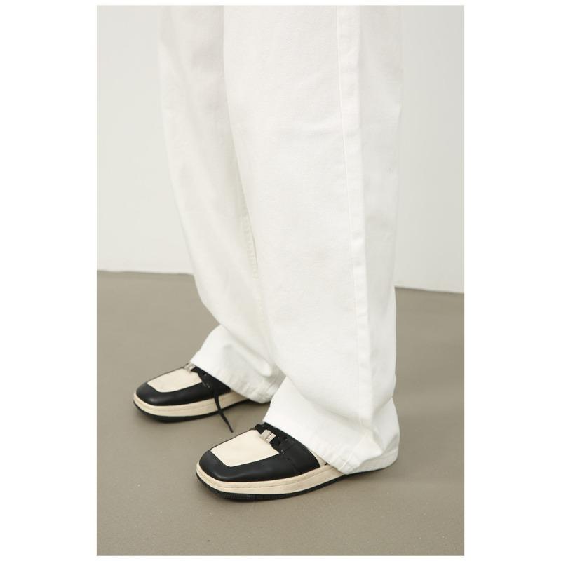 Long Trousers Five-color Retro Semi-elastic Waist Loose Straight Jeans Men Straight Loose Jeans for Men Fashionable and Comfortable Pants