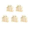 Funny Unfinished Small House Piggy Bank Wooden DIY DIY Painted Storage Jar Handmade White Embryo House Mold Home Decor