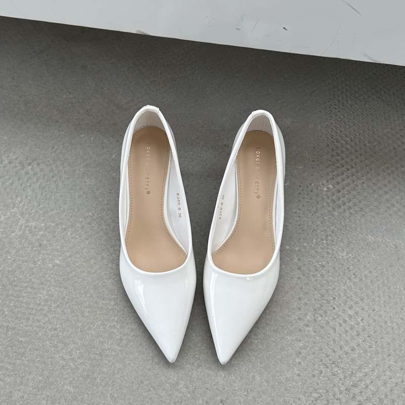 2026 Autumn Style Shallow Mouth Single French 6CM Versatile Stiletto High Heels Plus Fat Widening Large Women's Shoes