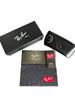 RAYBAN Tech Carbon Fiber Sunglasses Case Full Set, Portable Shockproof Eyeglass Storage Box with Gift Box, Cleaning Cloth & Accessories