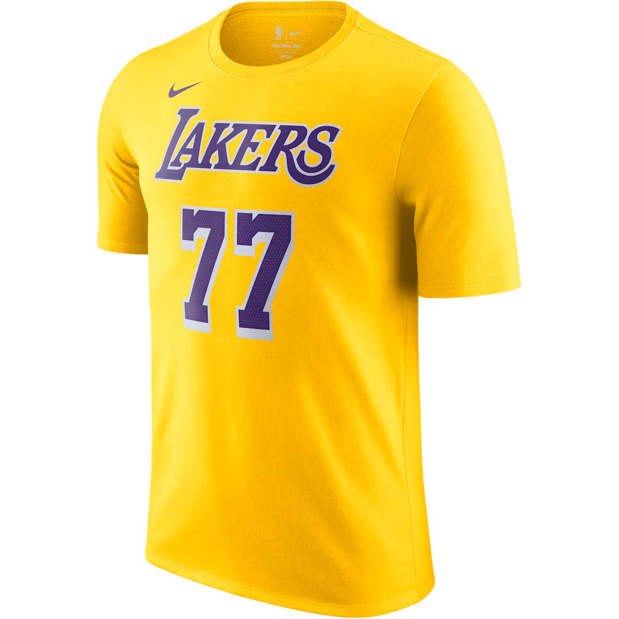 Nike NBA T Shirts Men s Yellow Crew Neck S