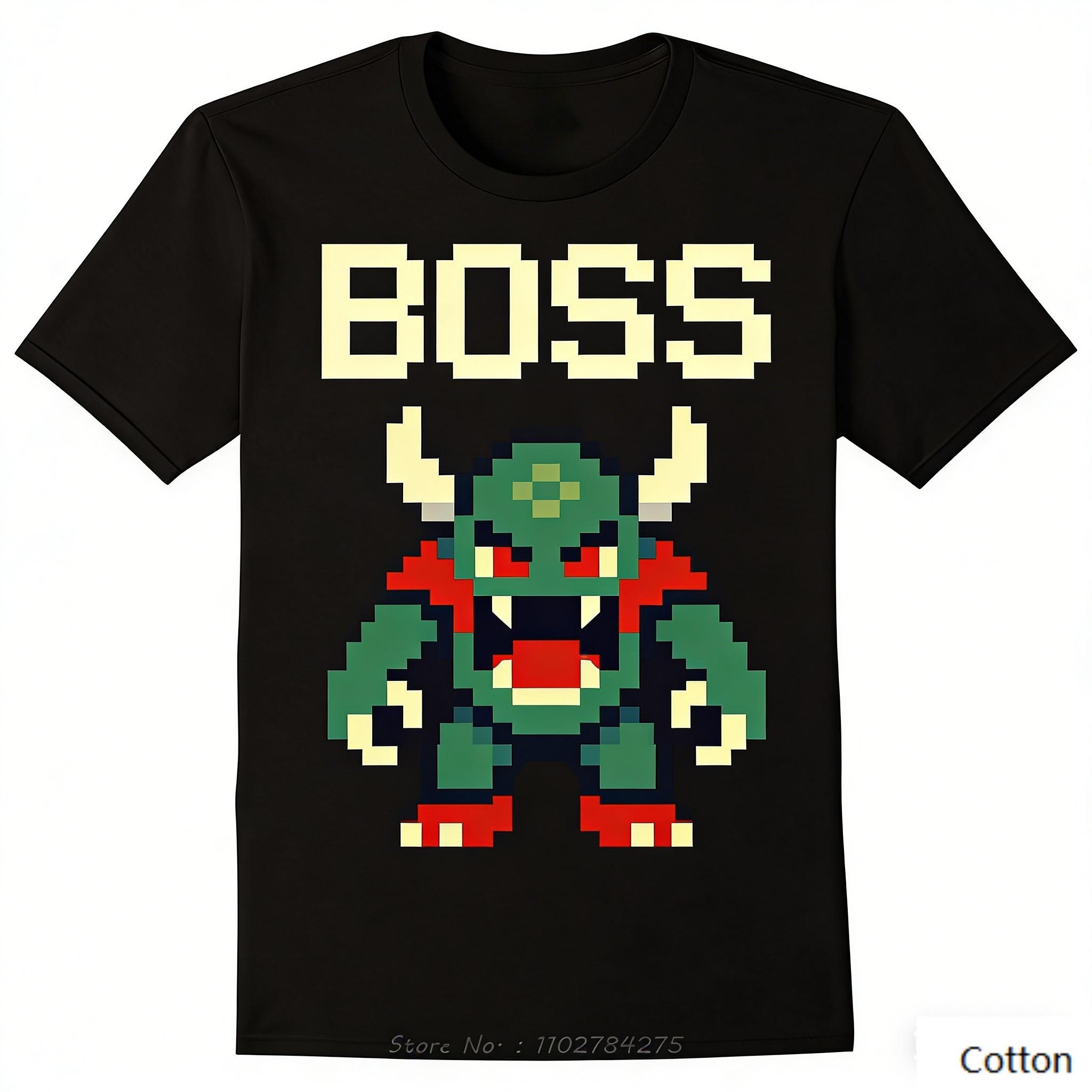 

Vintage Pixel PAUSE UI Print Cotton T Shirt Unisex Women Retro Game Streetwear Loose Casual Tee M