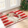 Poinsettia Wooden Board Door Mat Villa Front Entry Patio Sliding Door Backyard Merry Christmas Household Decorative Floor Mat