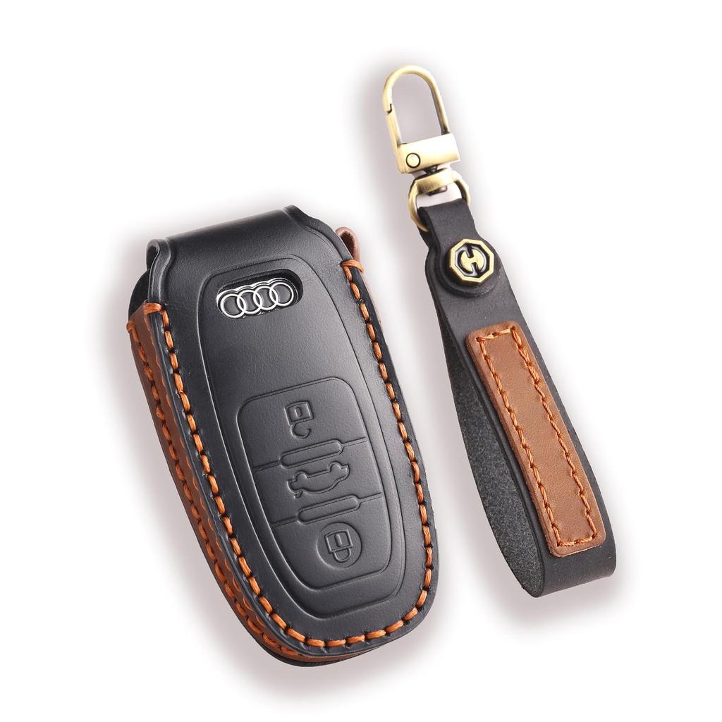 Suitable for2017 model  A4A5A6A7A8/TT Q3Q5Q7 Handmade Cowhide High-End Car Key Cover