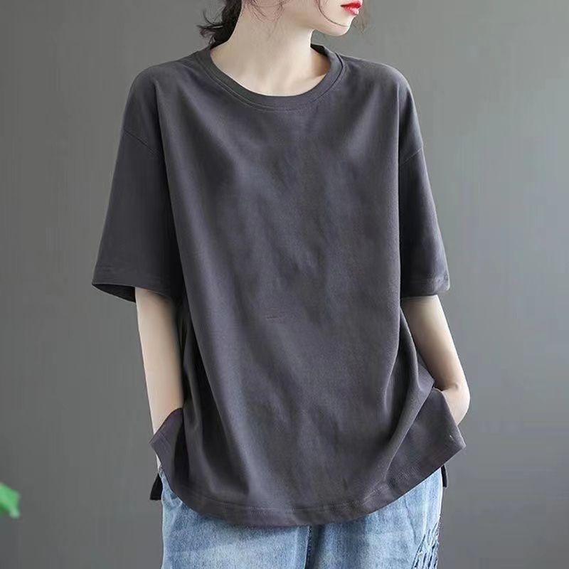 

Итальянский Большой Бренд Экспорт Прилавок Отрезная Этикетка Большая Распродажа Женский Летний Хлопок Короткий Рукав Круглый Вырез Искусство Большой Размер Свободный Топ Dark gray [paragraph pure color]] 2XL