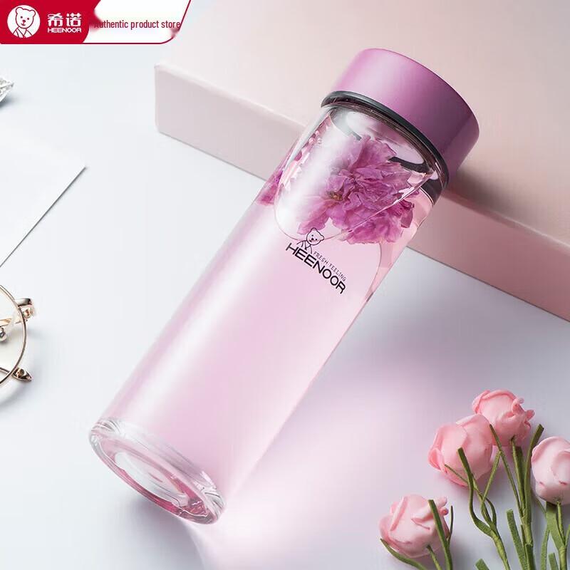 XINUO Portable Single-Layer Glass Tea Cup