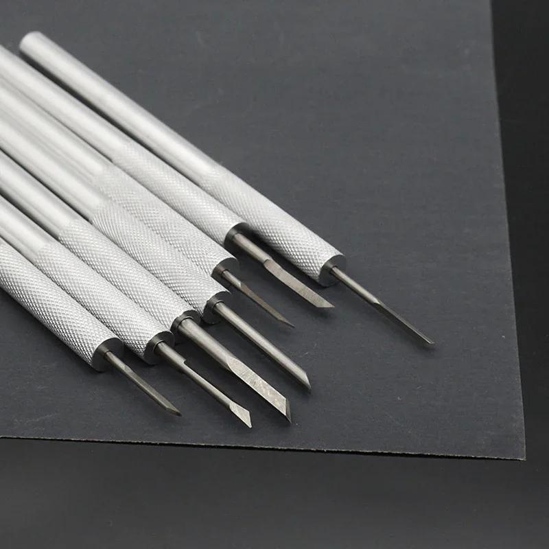 7Pcs Olive Carving Knife Portable Miniature Engraving Cutter Stone Carving Sculpture Knife Professional Woodworking Hand Tool