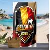 Belgien Fußball Druck Strandtuch Schnelltrocknend Super Saugfähig Weich Badetuch zum Schwimmen Strand Reisen Fan Souvenir Geschenk