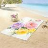 Oversized Floral Beach Towel, Soft Microfiber Quick Dry Watercolor Peony Print Bath Towel, Large Beach Blanket for Pool & Travel